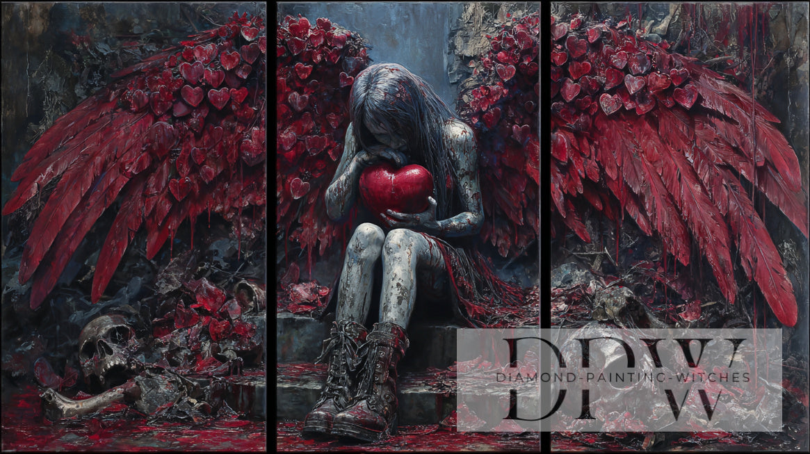 DPW-2138 3-Teiler Angel of Hearts by Pixxel Pics **SOFORTKAUF** ECKIGE Steine