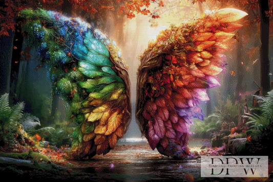 Rainbow Butterfly by QN, 120x80cm mit 370 Farben DPW-020