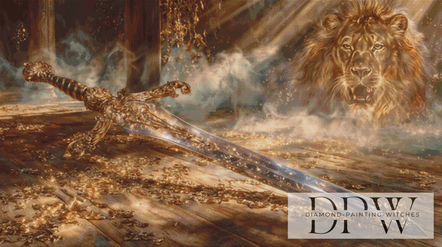 Lionheart Sword by Pixxel Pics 125x70cm mit 115 Farben DPW-027