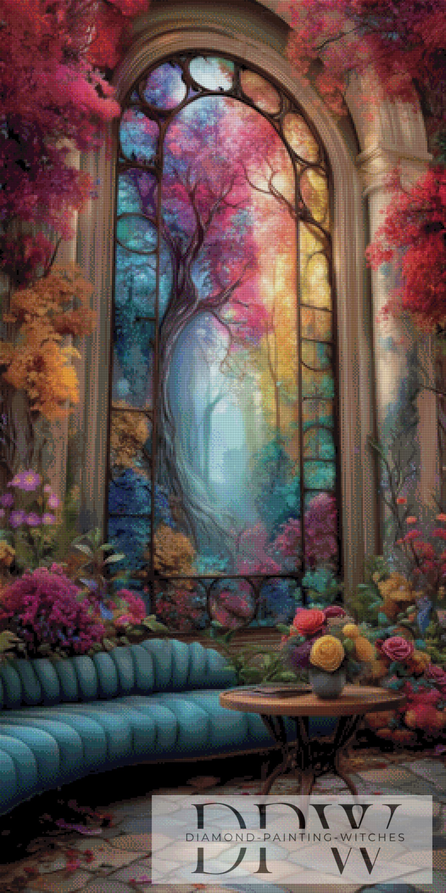 Fensterwald by QN 65x130cm mit 300 Farben DPW-035
