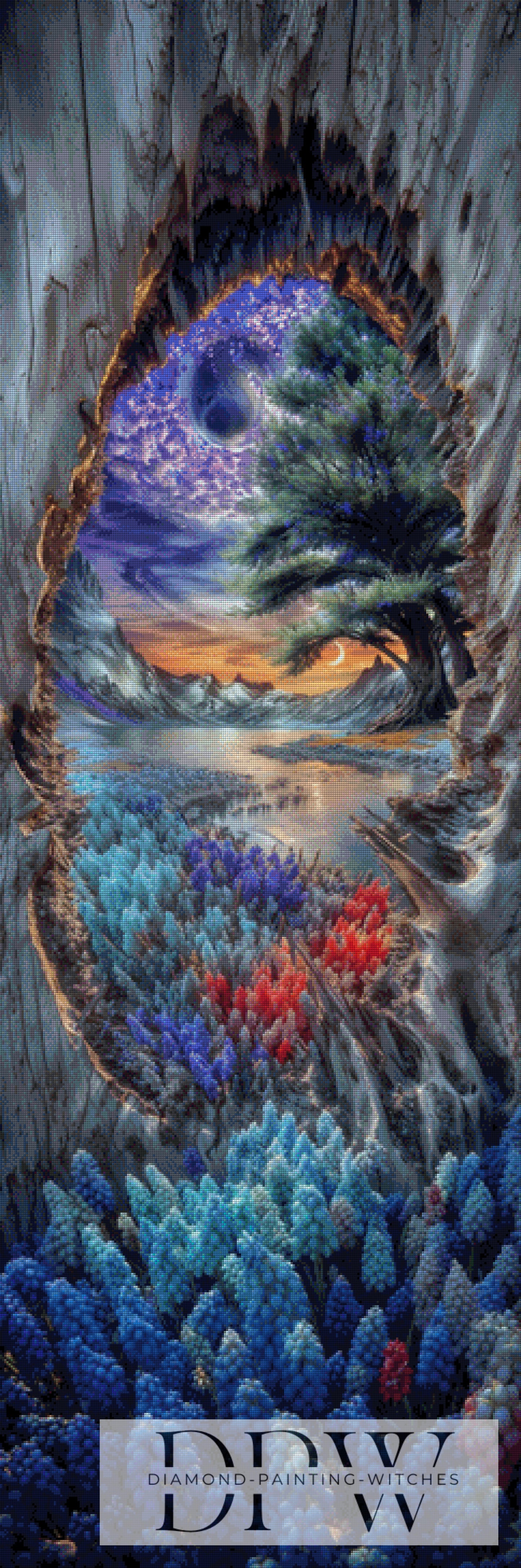 Hyacinths in a hole by Pixxel Pics 60x180cm mit 230 Farben DPW-046