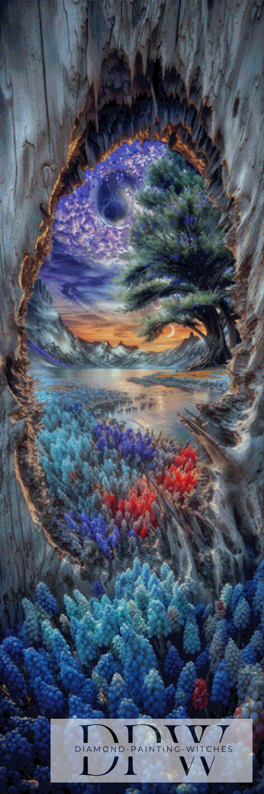 Hyacinths in a hole by Pixxel Pics 60x180cm mit 230 Farben DPW-046