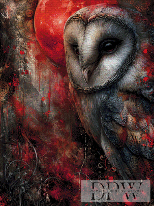 Red Owl by Elly_A.I  75x100cm mit 170 Farben DPW-050