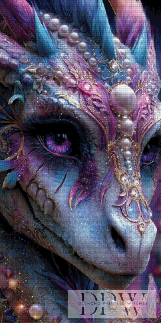 Pearl Dragon by Elly_A.I  60x120cm mit 190 Farben DPW-053