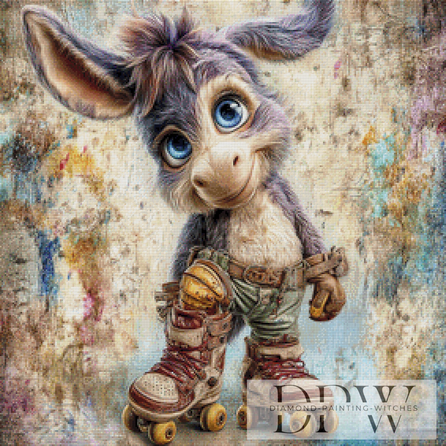 Roller Donkey by CreatiVart 70x70cm mit 210 Farben DPW-1009