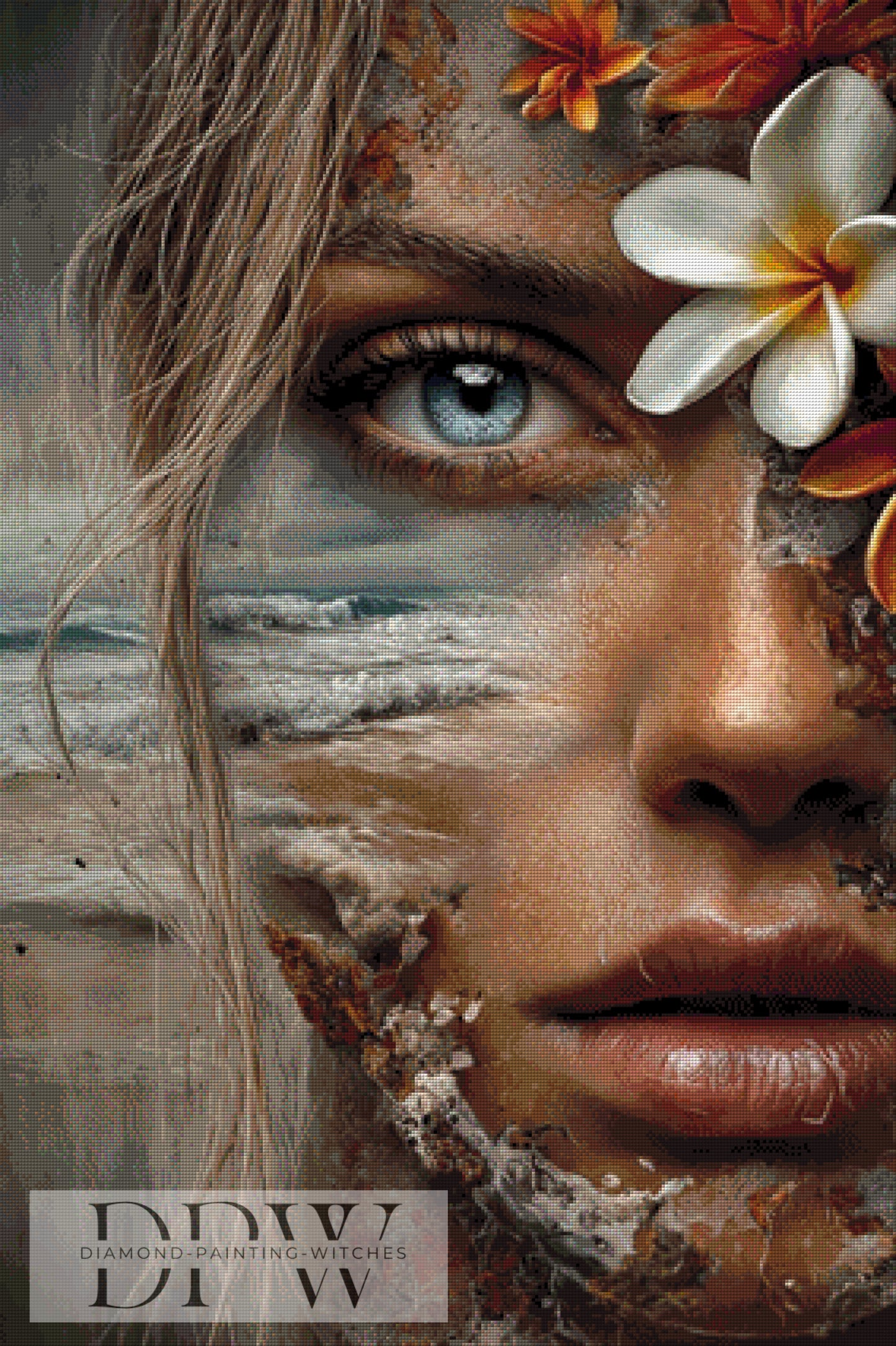 Wo Wellen träumen by CleoDora 70x105cm mit 165 Farben DPW-1011