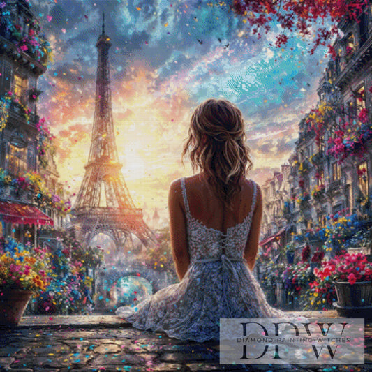Ein Traum in Paris by ellufija 90x90cm mit 330 Farben DPW-103