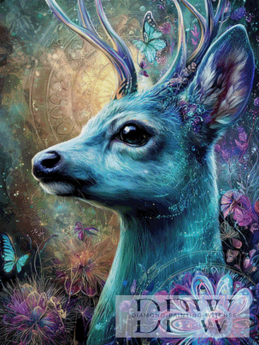Der Wächter des Lichtwaldes by _Sweet_Loco_AI 75x100cm mit 240 Farben DPW-1097