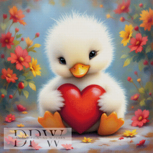 Herz in der Hand by QN, 80x80cm mit 290 Farben DPW-1116