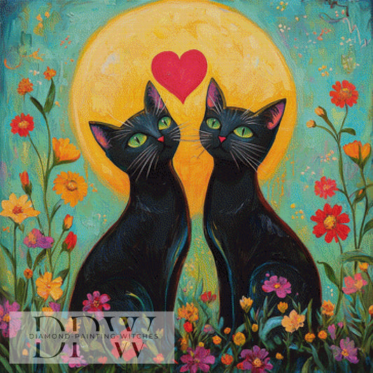 Siam Katzen by Elly_A.I 90x90cm mit 315 Farben DPW-1122