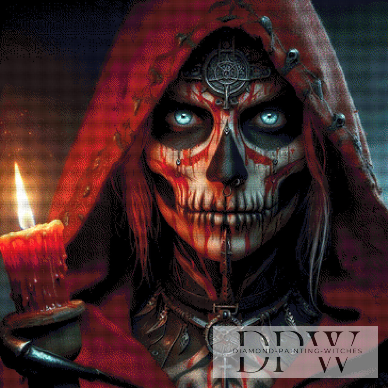 Red Witcher by Morrigan 90x90cm mit 170 Farben DPW-1322