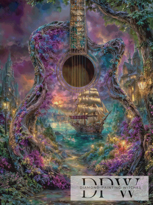 Sailors Guitar by Pixxel Pics 90x120cm mit 230 Farben DPW-1146