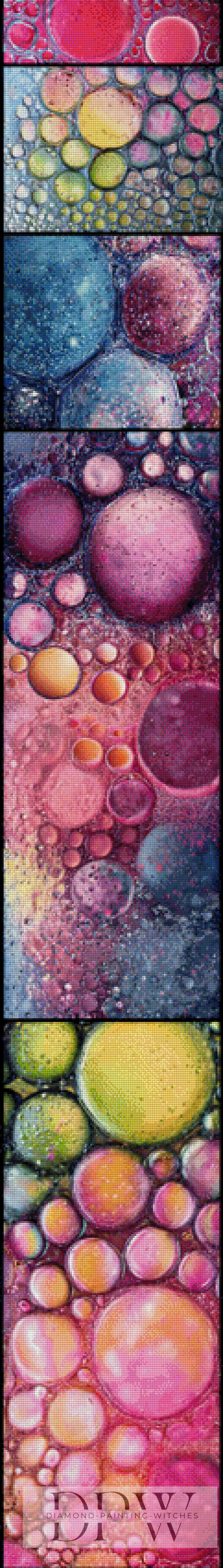Rainbow Bubbles II by theA.art 30x210cm mit 350 Farben DPW-1150