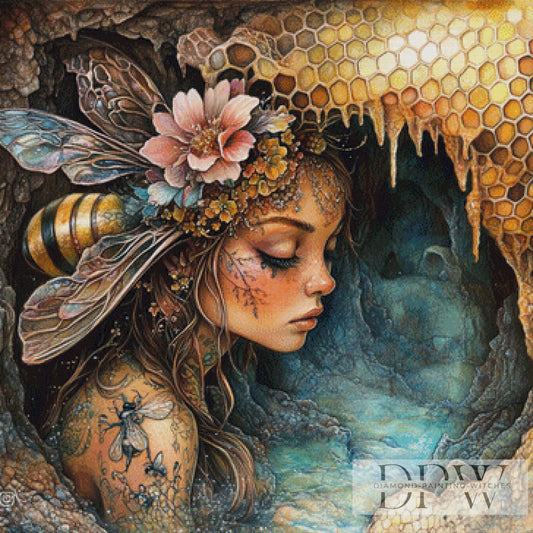 In der Wabe III by Elly_A.I  90x90cm mit 250 Farben DPW-1159