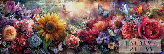 Vintage Flower Dream II by ellufija 180x60cm mit 370 Farben DPW-115
