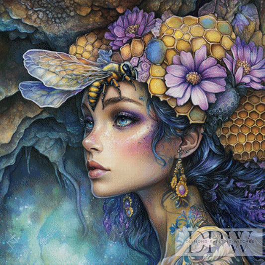In der Wabe II by Elly_A.I  90x90cm mit 250 Farben DPW-1162