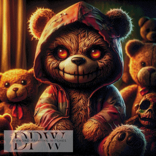 Gruzzly Bär by Casalla Vendetta, 80x80cm mit 230 Farben DPW-1168