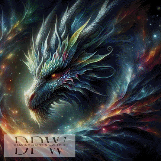 Black Dragon by Artifey, 80x80cm mit 240 Farben DPW-1185