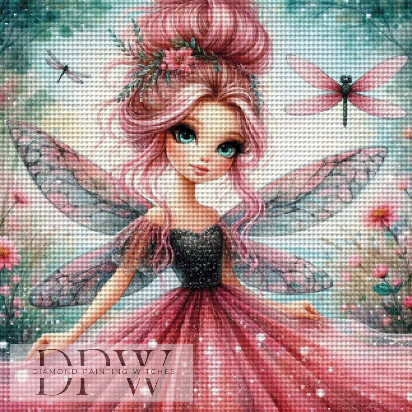 Lillybell by CreatiVart, 80x80cm mit 250 Farben DPW-1186