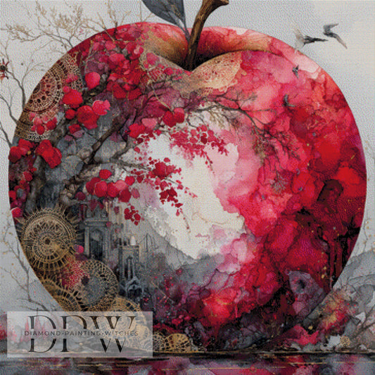 Abstract Apple by Lexxa, 90x90cm mit 210 Farben DPW-1200