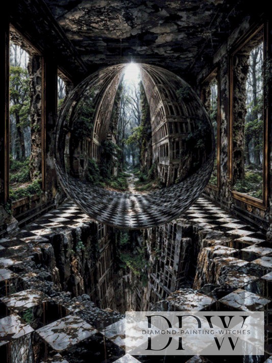 Surreal Chess Sphere  by Pixxel Pics 90x120cm mit 120 Farben DPW-1200