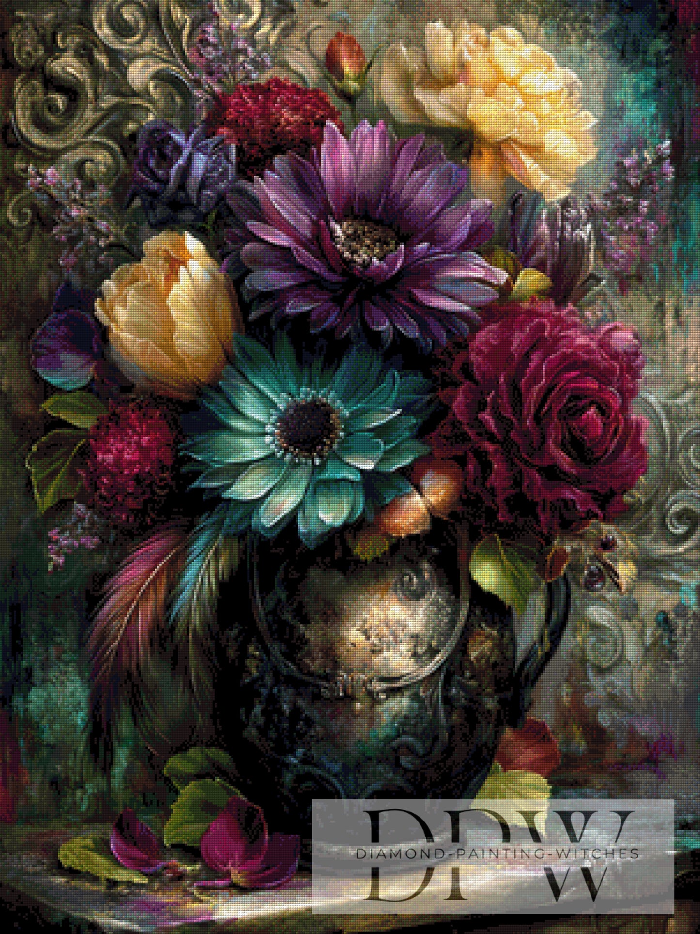 Darkflowers by Casalla Vendetta 75x100cm mit 300 Farben DPW-1224
