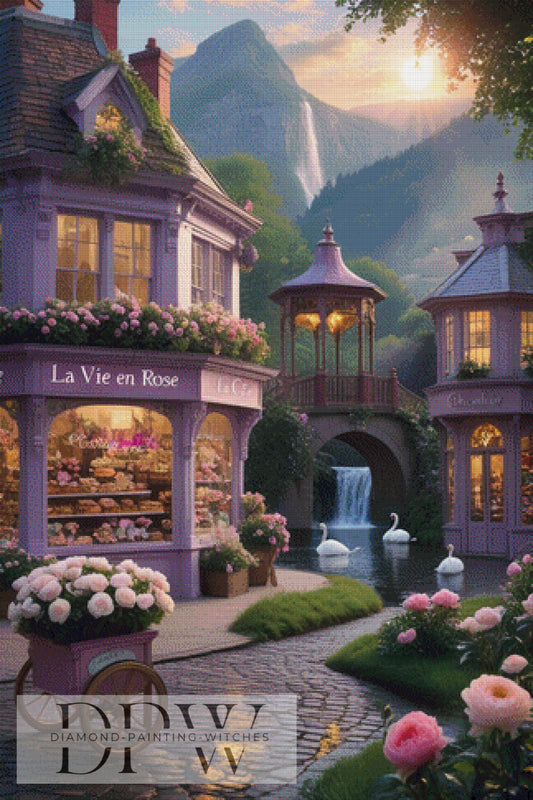 La Vie en Rose by CreatiVart, 80x120m mit 240 Farben DPW-1248