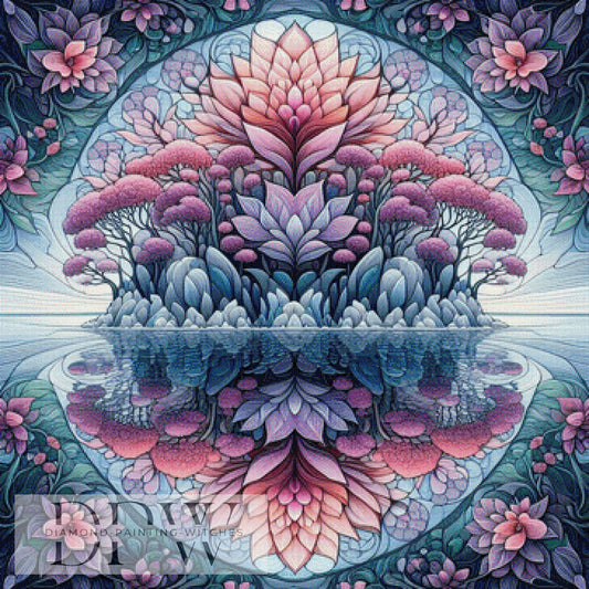 Reflection by Sunshine, 90x90cm mit 190 Farben DPW-1260