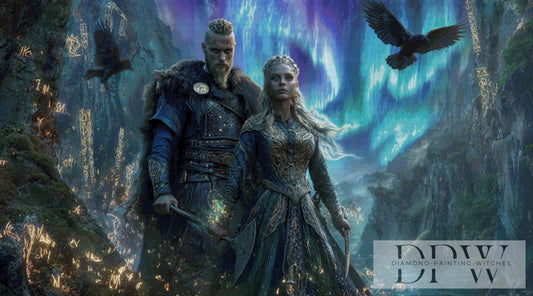 Viking Northern Lights by Maggie 180x100cm mit 200 Farben DPW-1287