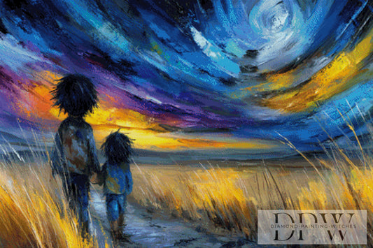 Abendspaziergang by Elly_A.I 105x70cm mit 250 Farben DPW-1290