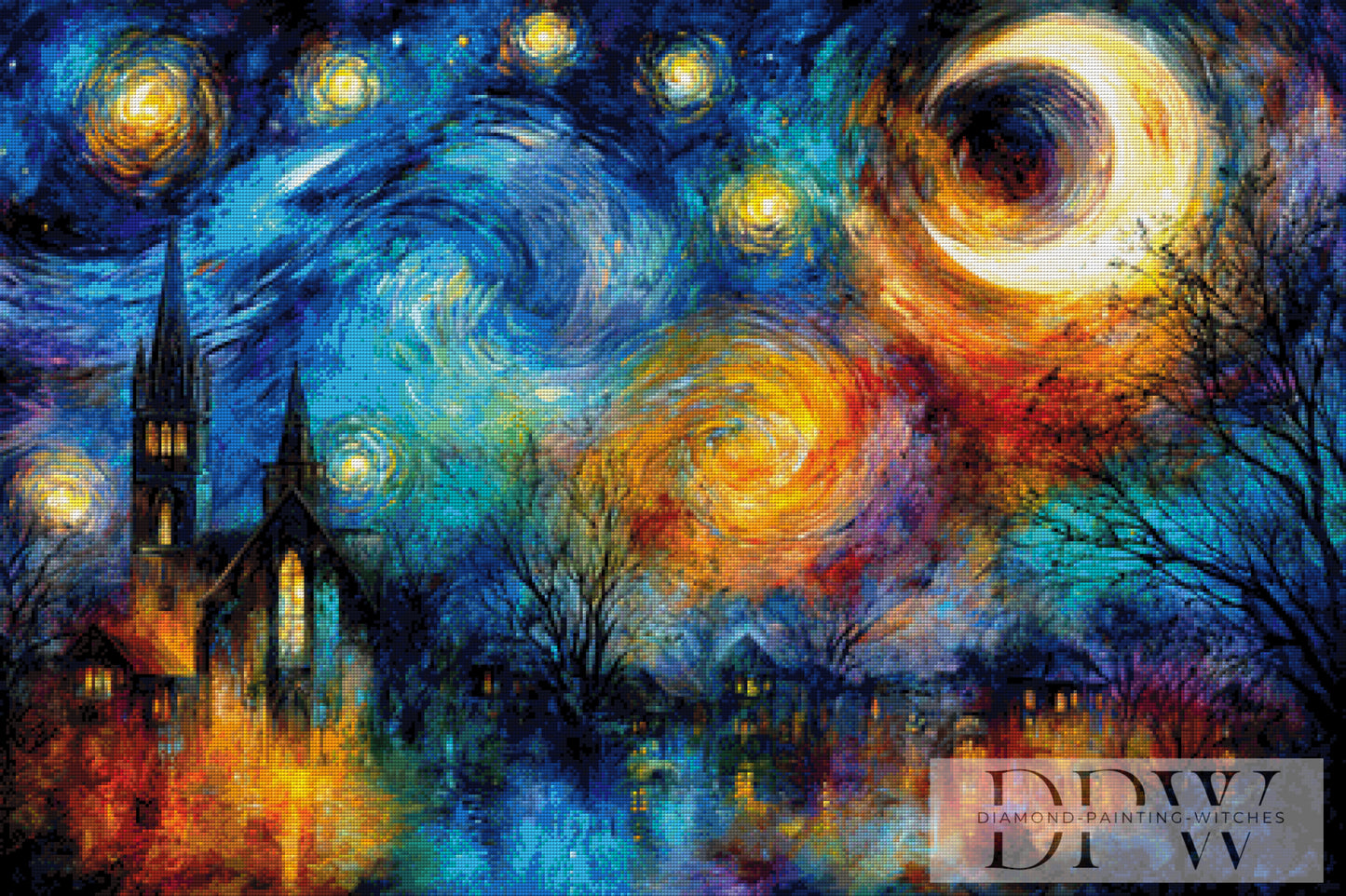 Nachthimmel by Elly_A.I 105x70cm mit 320 Farben DPW-1292