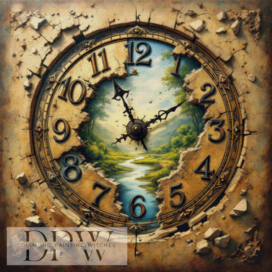 Die Zeit läuft by QN, 90x90cm mit 200 Farben DPW-1307
