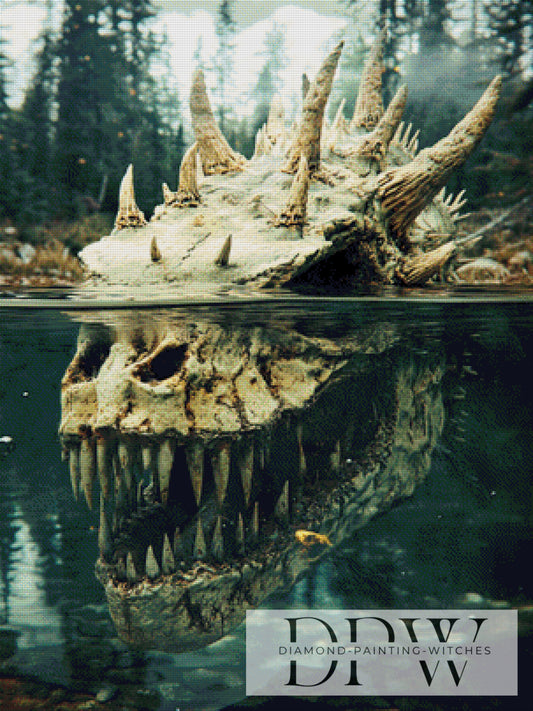 Sunken Dragonskull by Pixxel Pics 75x100cm mit 165 Farben DPW-1324