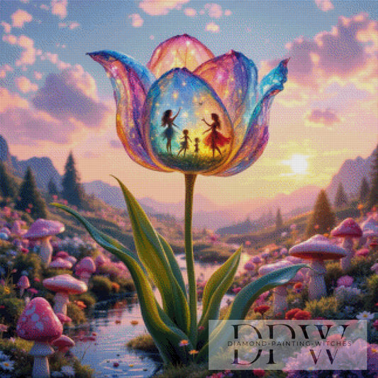 Feenblume by QN, 80x80cm mit 330 Farben DPW-1332