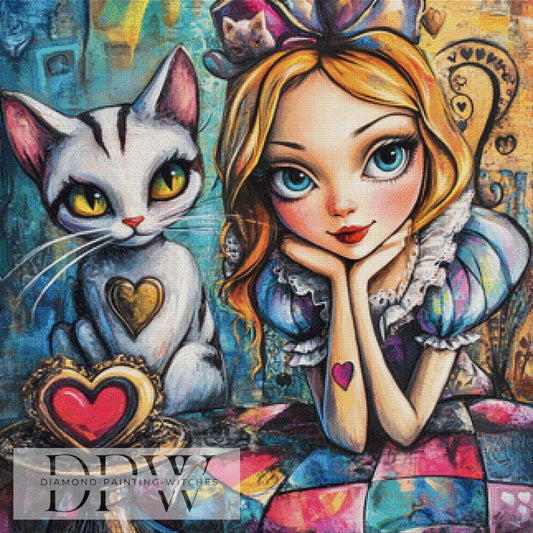 Monika & Minka by Elly_A.I 80x80cm mit 340 Farben DPW-1339