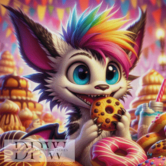 Donut Dragon by Casalla Vendetta 80x80cm mit 340 Farben DPW-1341