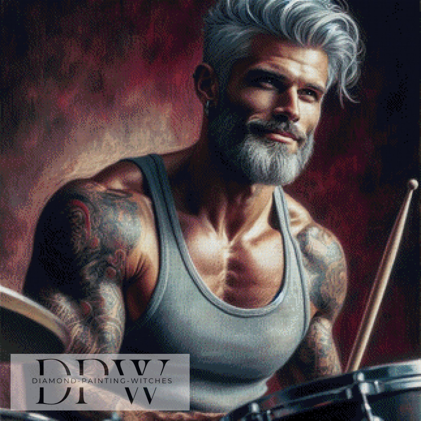 Drummer Daryl by Casalla Vendetta 80x80cm mit 130 Farben DPW-1344