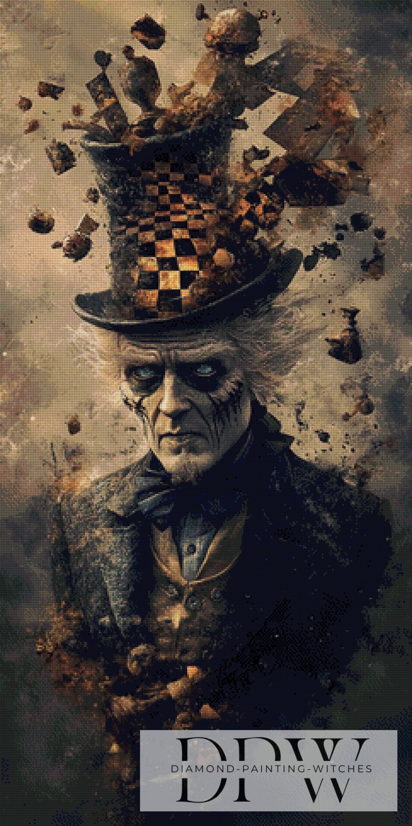 Crazy Hatter by Pixxel Pics 60x120cm mit 90 Farben DPW-1352
