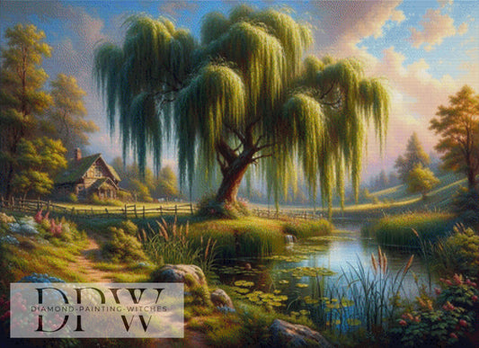 Trauerweide by DIYnamite, 110x80cm mit 260 Farben DPW-1362