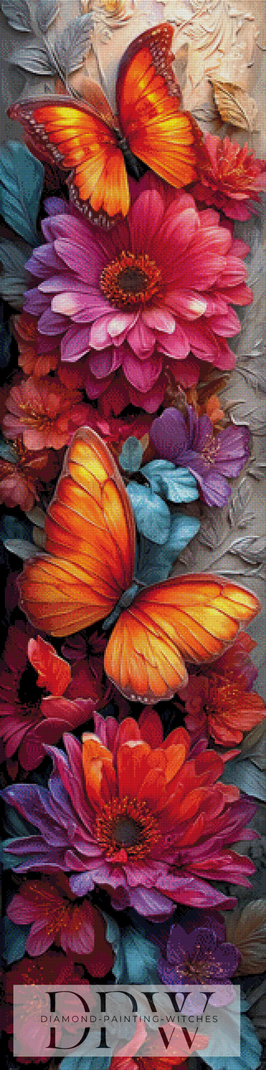Bunte Blümchen by Artifey 40x160cm mit 300 Farben DPW-1368