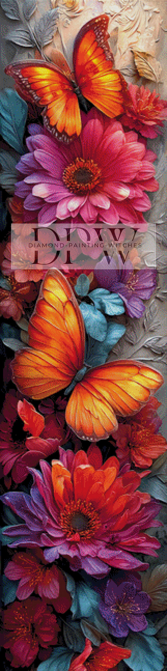 Bunte Blümchen by Artifey 40x160cm mit 300 Farben DPW-1368 **SOFORTKAUF** Eckige Steine