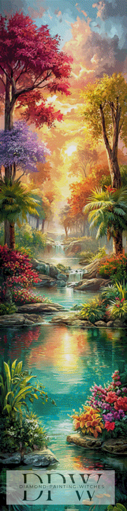 Es plätschert am Bach...by Artifey 40x160cm mit 370 Farben DPW-1369