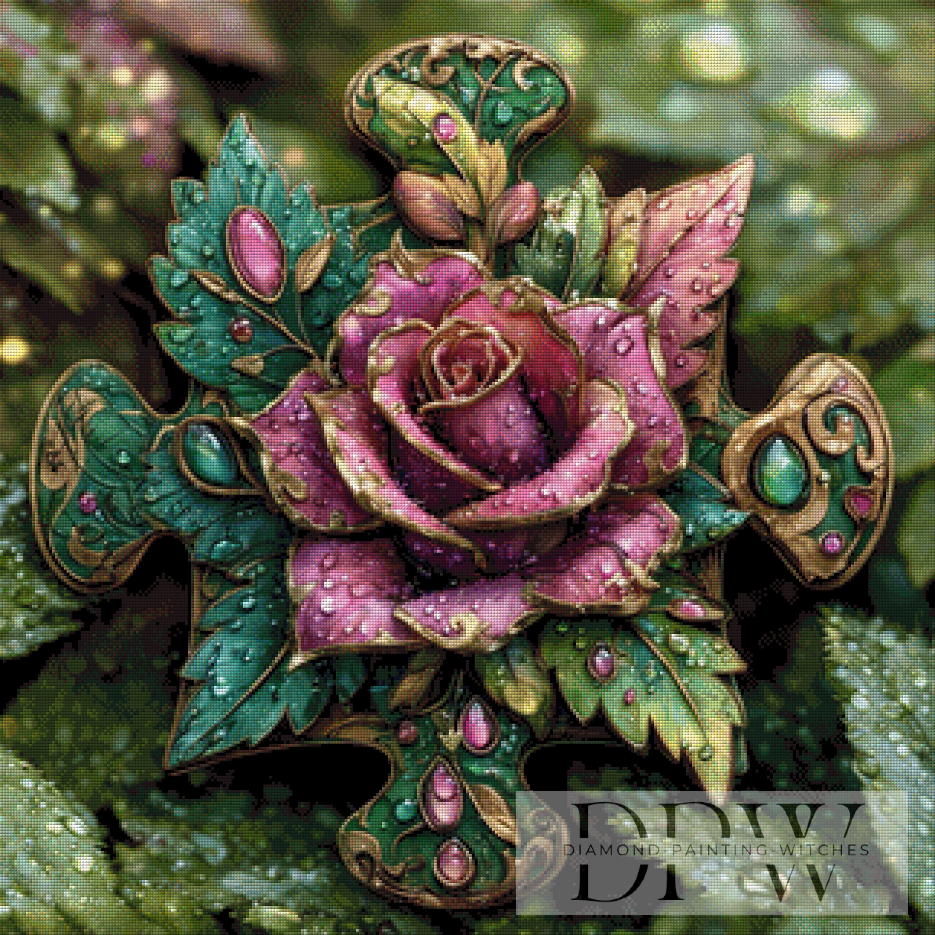 Rosenpuzzle by Sweet_Loco_AI mit 260 Farben