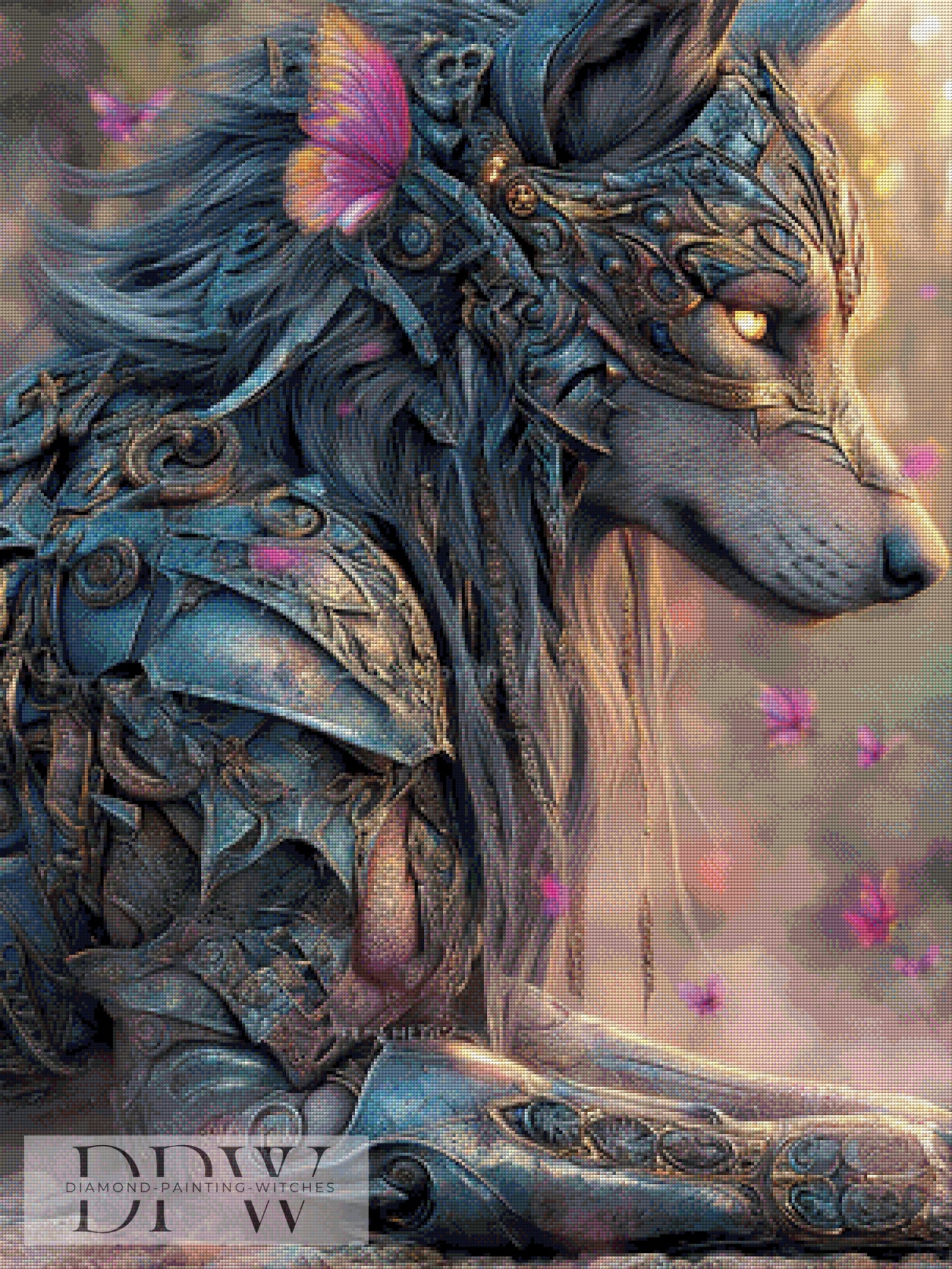 Steampunk Wolf by Elly_A.I. 75x100cm mit 200 Farben DPW-1413