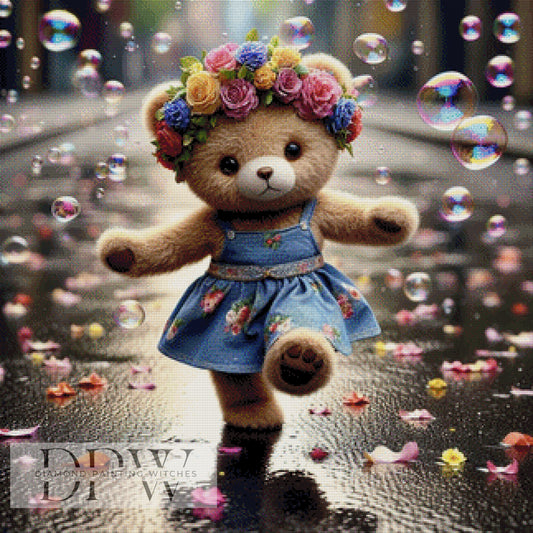 Teddytanz by Sunshine, 80x80cm mit 310 Farben DPW-1416