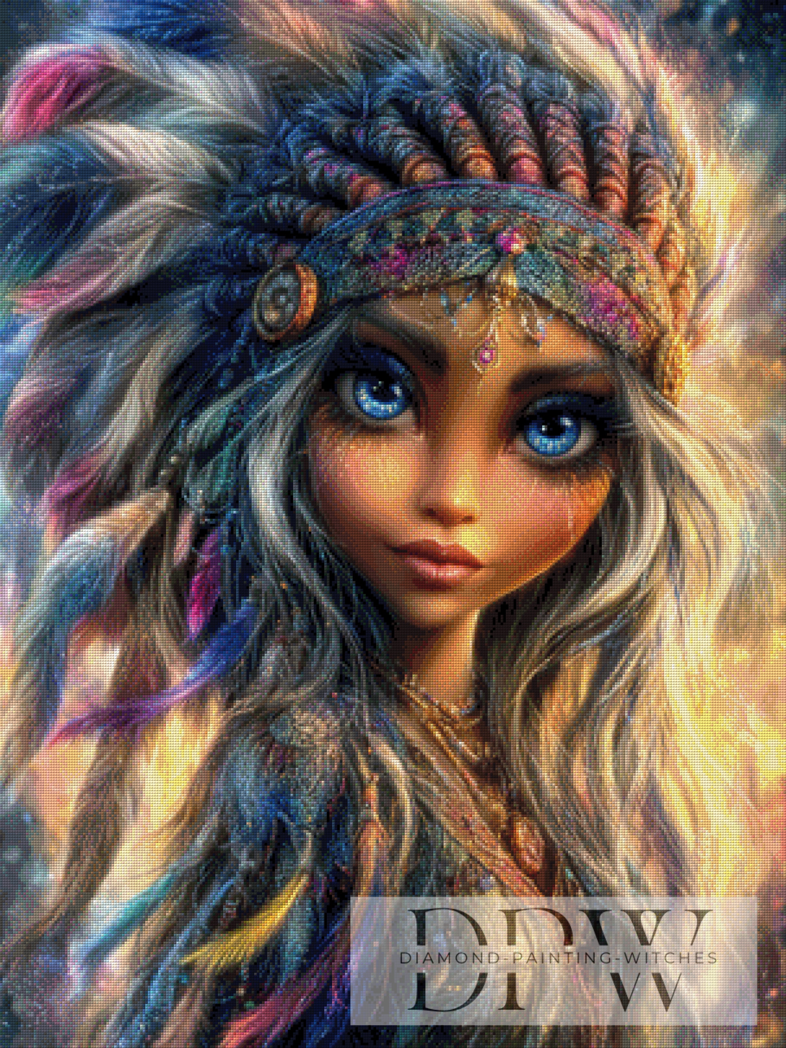 Moon Eyed American Native by CreatiVart mit 310 Farben
