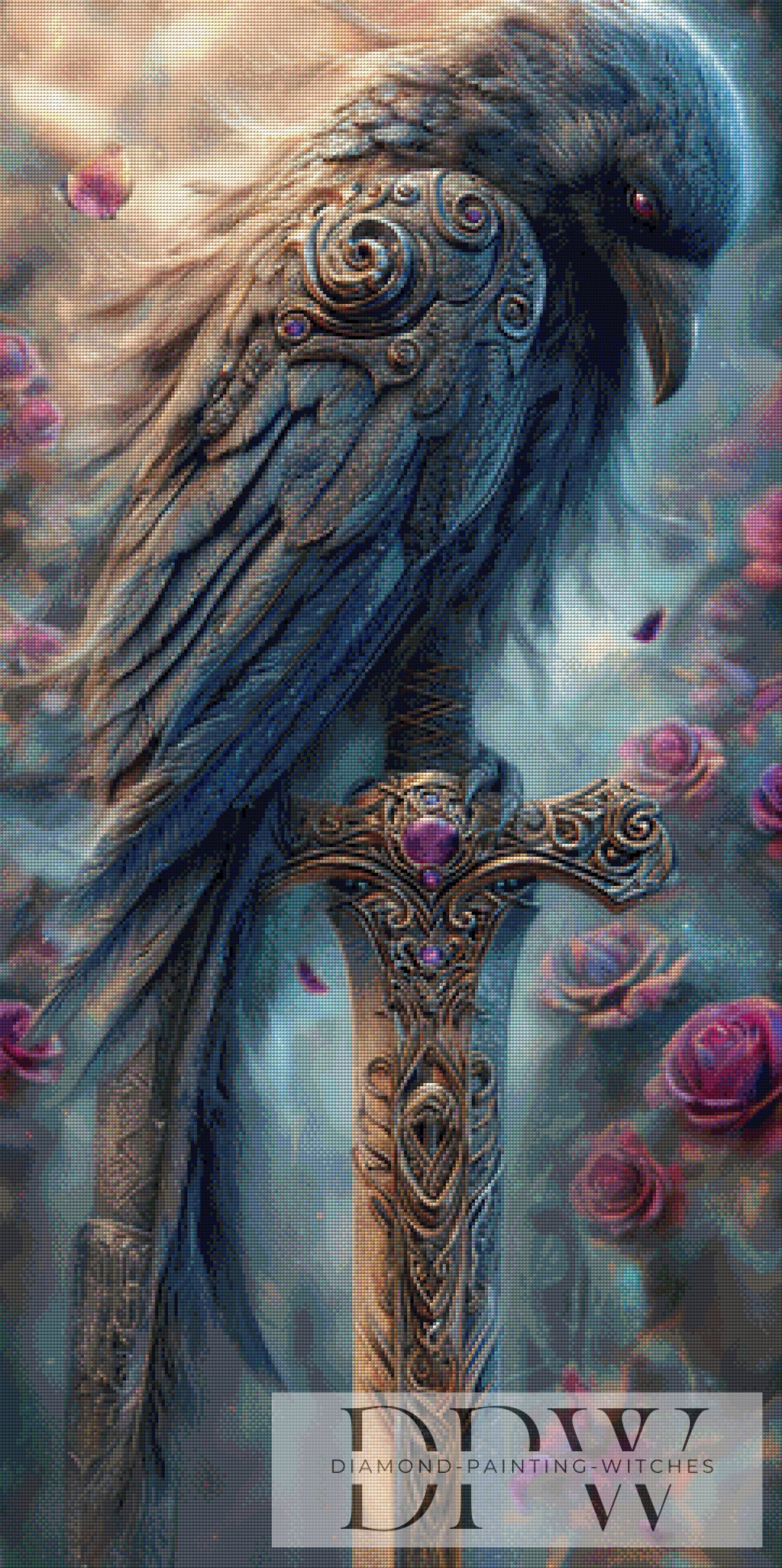 Raven by Elly_A.I. 60x120cm mit 200 Farben DPW-1426
