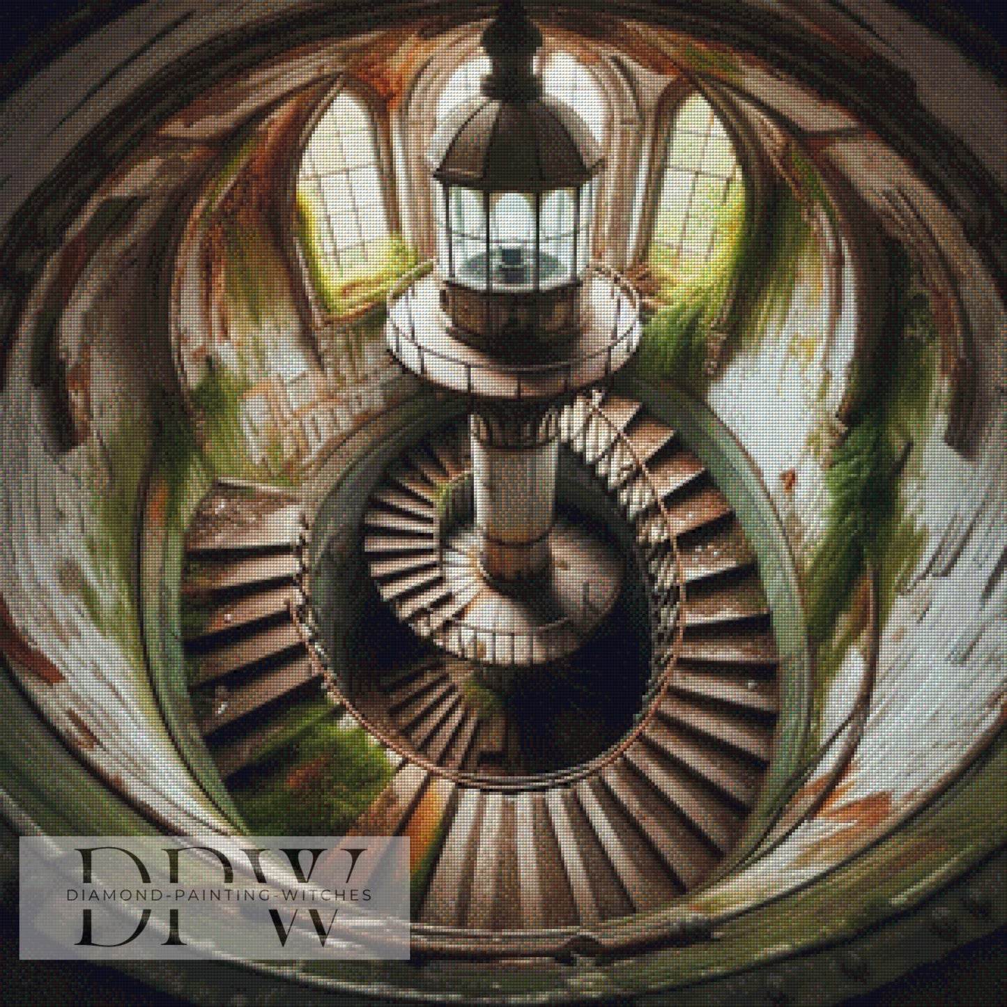 Lost Treppe by QN, 80x80cm mit 150 Farben DPW-1449