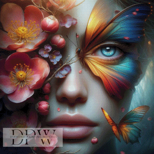 Spring Girl by CreatiVart, 80x80cm mit 300 Farben DPW-1476