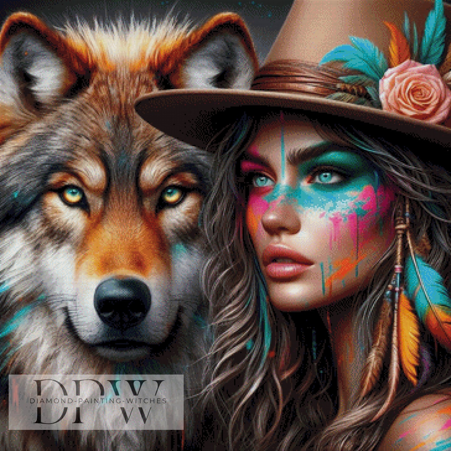 Trust Yourself by Casalla Vendetta, 90x90cm mit 290 Farben DPW-1488
